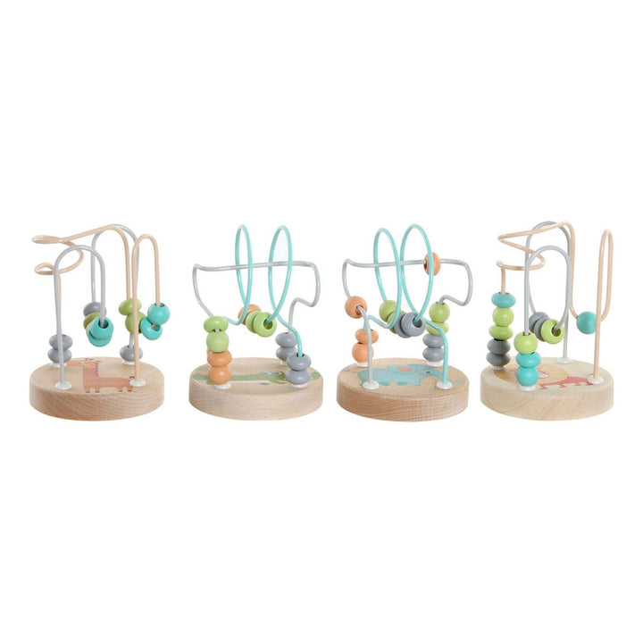 DKD Home Decor Holzspielzeug mit bunten Perlen und Tierdesign - homely Family Shop
