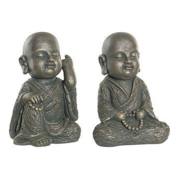 DKD Home Decor Mönch Figuren aus Fiberglas, goldfarben. - homely Family Shop