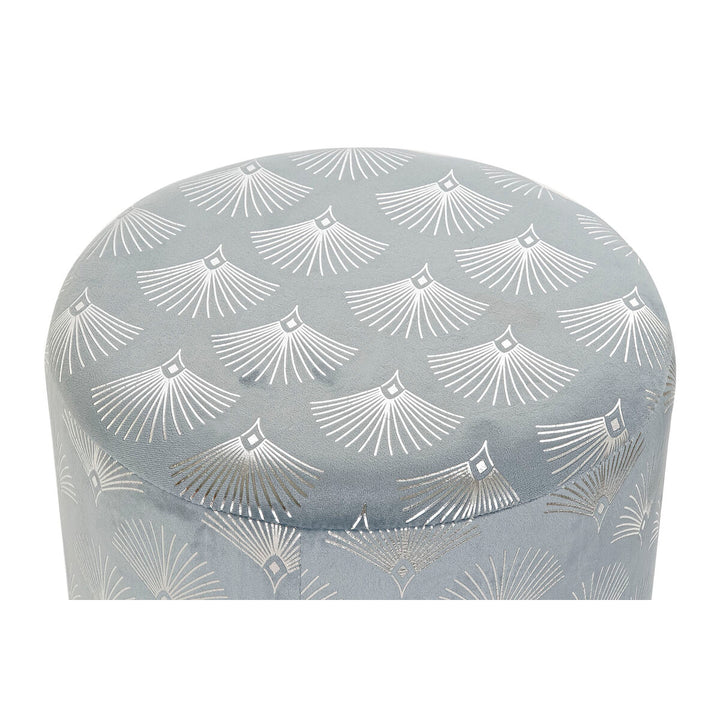 Blauer DKD Hocker mit goldenem Muster - Homely Family Shop