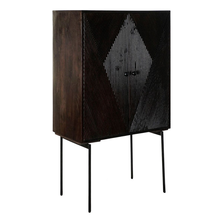 DKD Anrichte aus Mangoholz mit geometrischem Muster - homely Family Shop