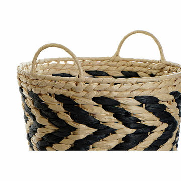 Geflochtener Korb mit Griffen, Faser Design von DKD Home Decor - homely Family Shop