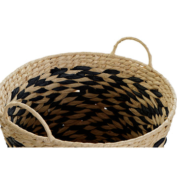 Detailaufnahme Korb-Set aus Faser mit Griffen - DKD Home Decor