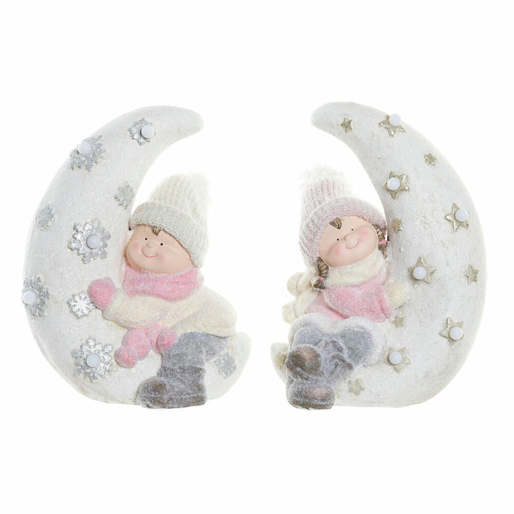 DKD Home Decor Figuren: Kinder auf Monden mit Sternen und Schnee - homely Family Shop