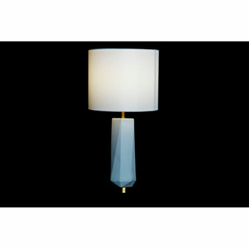DKD Home Keramik Lampe mit goldenen Akzenten und Lampenschirm - homely Family Shop