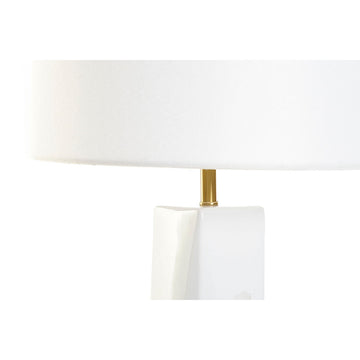 DKD Tischlampe mit Keramik Basis, goldenen Details und Lampenschirm - homely Family Shop