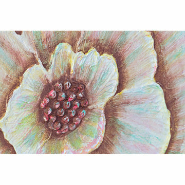 Nahaufnahme der bunten Blumen Leinwand von DKD Home Decor - homely Family Shop