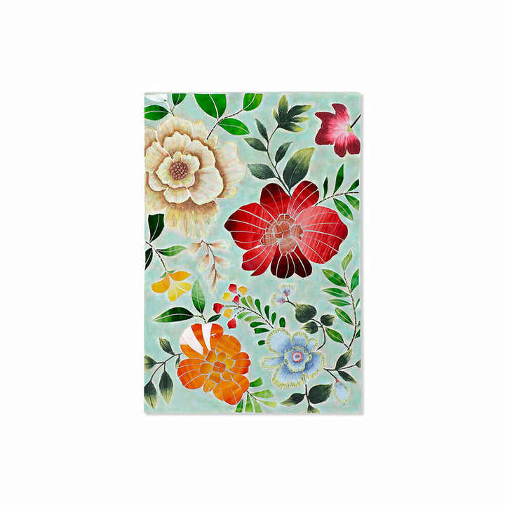 DKD Home Dekor Leinwand mit bunten Blumenmuster. - homely Family Shop