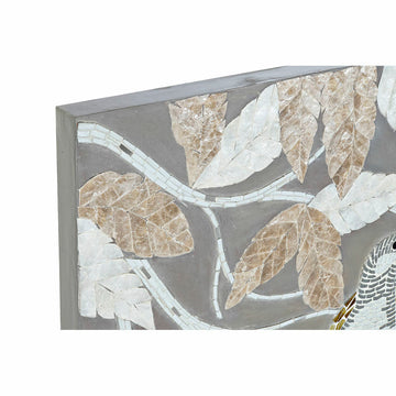 DKD Home Decor Leinwand mit Pflanzenblatt-Design in Beige und Grau - homely Family Shop