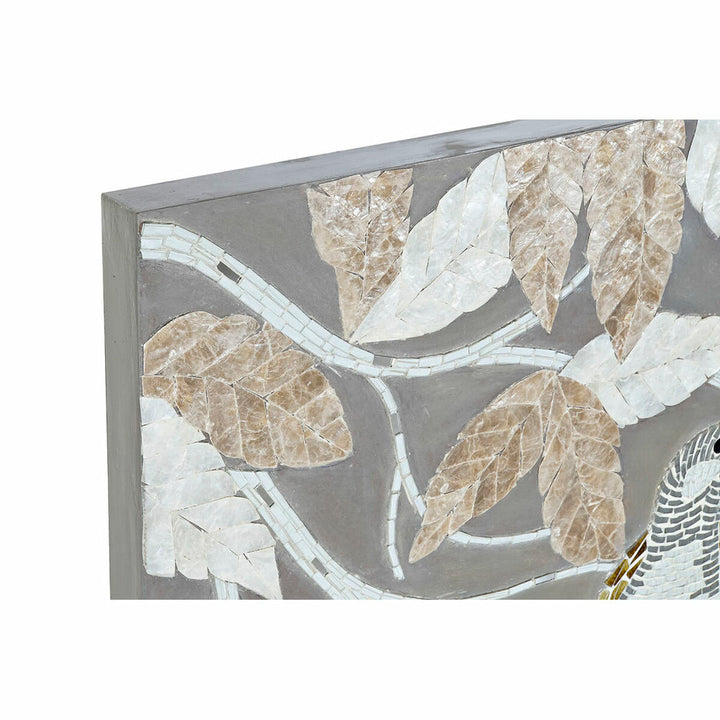 DKD Home Decor Leinwand mit Pflanzenblatt-Design in Beige und Grau - homely Family Shop