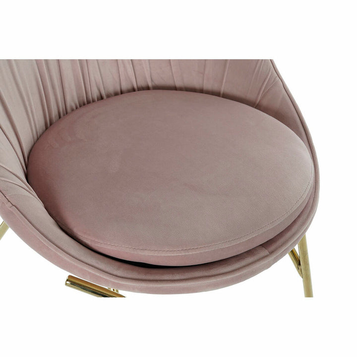 DKD Home Esszimmerstuhl mit rosa Samt und goldenen Beinen - homely Family Shop