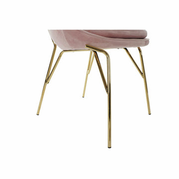 Rosa Stuhl mit goldenen Beinen - Homely Family Shop