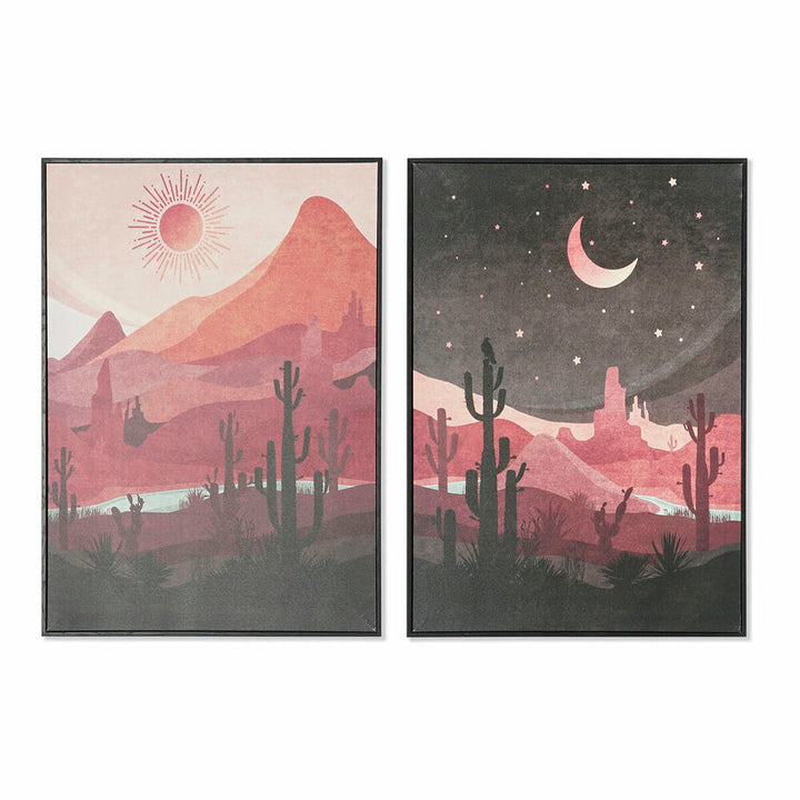 DKD Home Dekor Landschaftsbilder mit Kakteen und Wüstenlandschaft - homely Family Shop