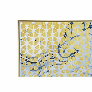 Abstraktes DKD Home Dekor Bild mit goldenen und modernen Mustern - homely Family Shop