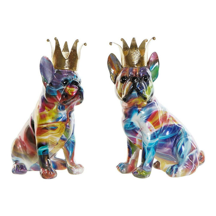 Bunte Hunde Deko-Figuren mit Krone, DKD Home Decor. - homely Family Shop