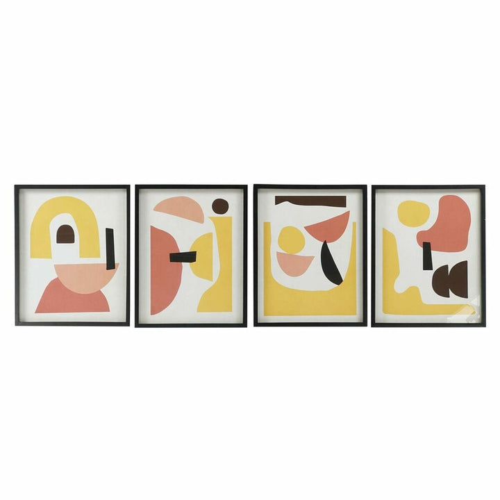 DKD Home Decor abstrakte skandinavische Bilder, 4er Set - homely Family Shop