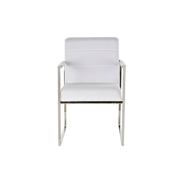 DKD Home Decor Stuhl mit Stahl und Polyester in Weiß - homely Family Shop