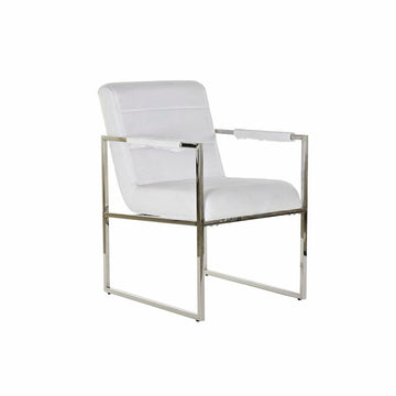 Weißer Polyester Stuhl mit Stahlrahmen - DKD Home Decor Family Shop