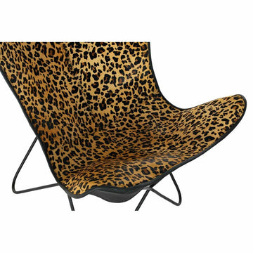 DKD Home Esszimmerstuhl mit Leopardenmuster und Metallgestell - homely Family Shop