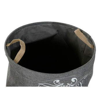 Grauer DKD Home Decor Wäschekorb aus Polyester mit Griffen - homely Family Shop