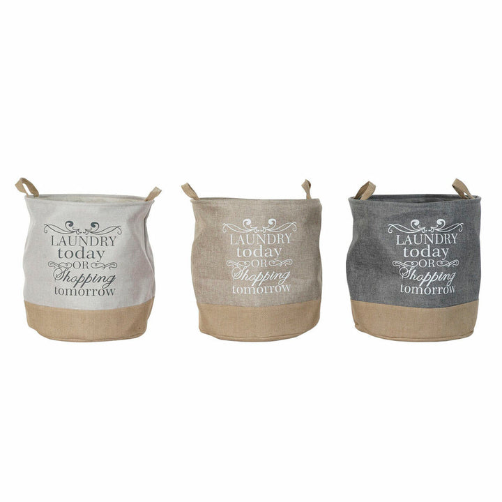 DKD Home Decor Körbe aus Polyester in Beige, Grau und Hellbraun - homely Family Shop