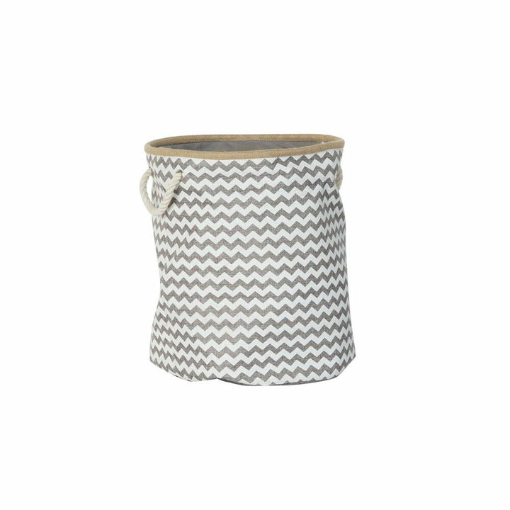 DKD Home Decor Korb: Weiß-graues Zick-Zack-Muster im Boho-Stil - homely Family Shop