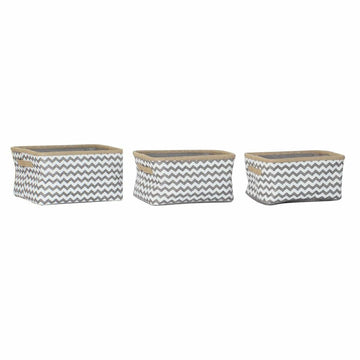 DKD Home Dekor Korb-Set mit Zickzackmuster für Home Storage - homely Family Shop