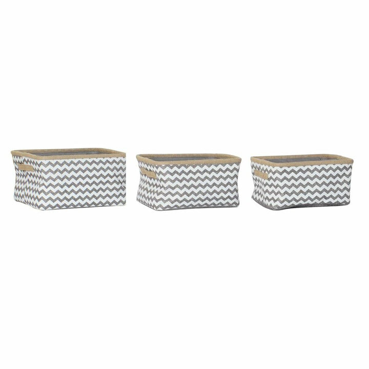 DKD Home Dekor Korb-Set mit Zickzackmuster für Home Storage - homely Family Shop