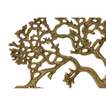 DKD Home Decor Baum Deko-Figur aus Aluminium und Marmor mit goldenen Ästen.