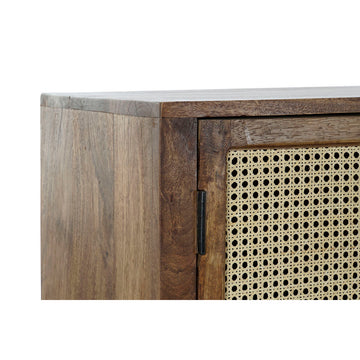 Nahaufnahme: DKD Home Dekor Anrichte aus Mango-Holz mit Rattan - homely Family Shop