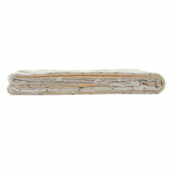 DKD Home Decor Decke, weiß/beige mit Tier Berg Design, weiche Textur.