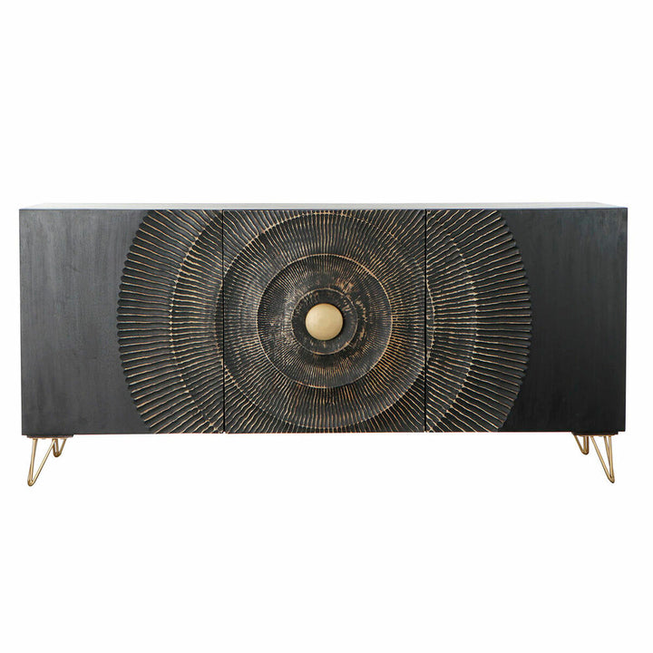 Schwarze und goldene Anrichte aus Mango-Holz von DKD Home Decor - homely Family Shop