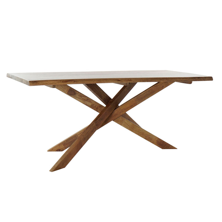 DKD Home Esstisch aus Nussbaumholz mit gekreuzten Beinen - homely Family Shop