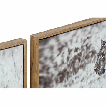 Detailaufnahme Dschungel Bild mit Holzrahmen, DKD Home Decor - homely Family Shop