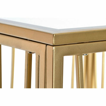 Detailansicht: Goldener Beistelltisch mit Spiegelplatte - Homely Family Shop