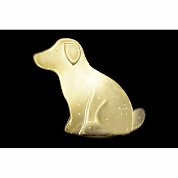 DKD Home Deko Tischlampe, Porzellan Hund Design in Weiß - homely Family Shop