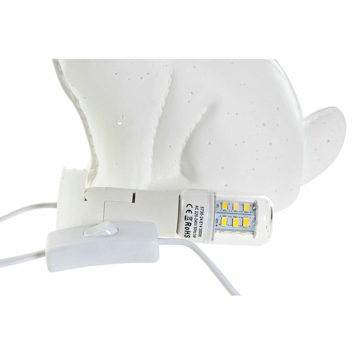 Weiße Porzellan Tischlampe mit Schalter Details - Homely Family Shop