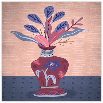 Dekorative DKD Vase mit Blumenmuster, skandinavisches Design - homely Family Shop