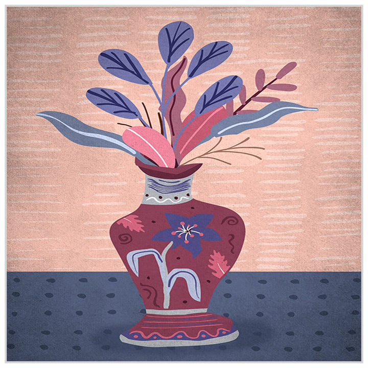 Dekorative DKD Vase mit Blumenmuster, skandinavisches Design - homely Family Shop