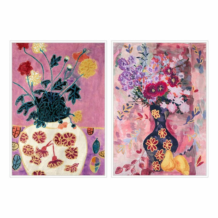 DKD Home Decor Vasen Bilder mit Blumen und modernen Motiven - homely Family Shop