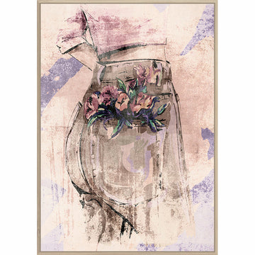 Skandinavisches Bild mit Damenmode und Blumen, DKD Home Decor - homely Family Shop