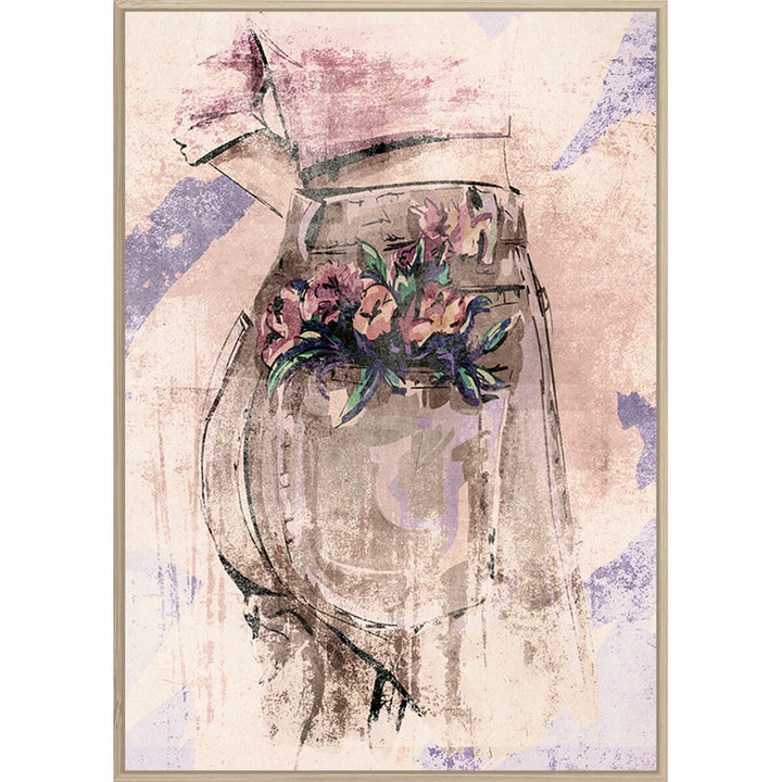 Skandinavisches Bild mit Damenmode und Blumen, DKD Home Decor - homely Family Shop