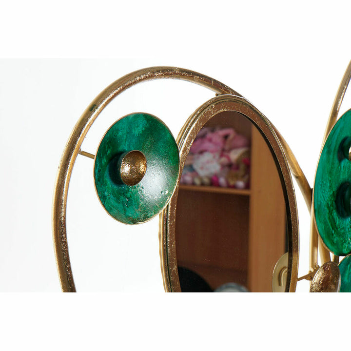 Abstrakte Deko-Figur in Gold und Grün für modernes Wohndesign - homely Family Shop