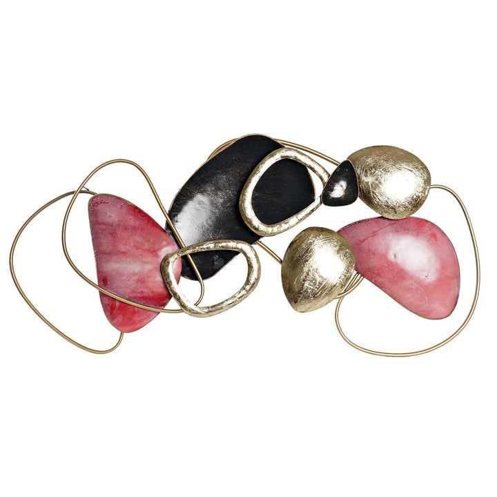 Abstrakte Wanddeko in Rot, Gold und Schwarz von DKD Home Decor - homely Family Shop