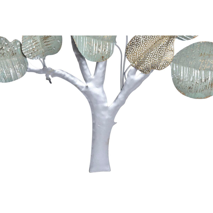 DKD Wanddeko: Silberner Baum mit grünen Blättern im Shabby Chic Stil - Homely Family Shop