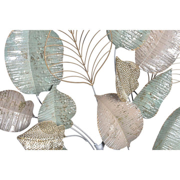 DKD Wanddeko mit Pflanzenblatt Design in Silber und Gold - Homely Family Shop