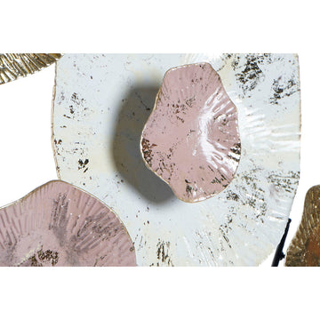 Nahaufnahme Wanddeko von DKD Home Decor aus Metall in Rosa und Gold - homely Family Shop