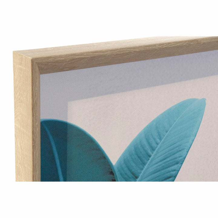 Nahaufnahme von tropischen Pflanzenblatt Bild mit Holzrahmen - homely Family Shop