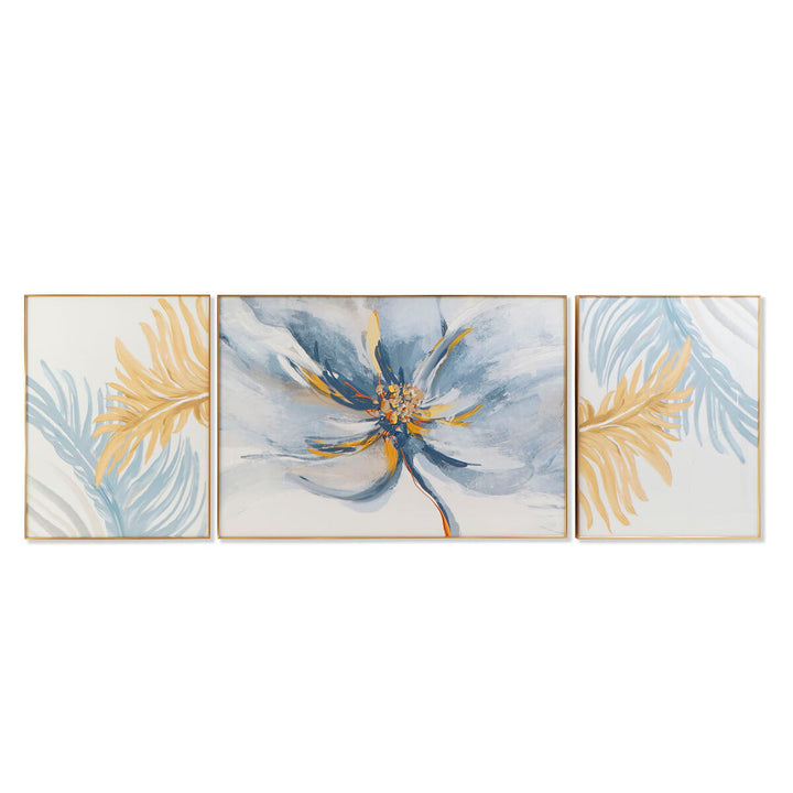 DKD Home Decor Blumenbild mit goldenen Blättern - homely Family Shop