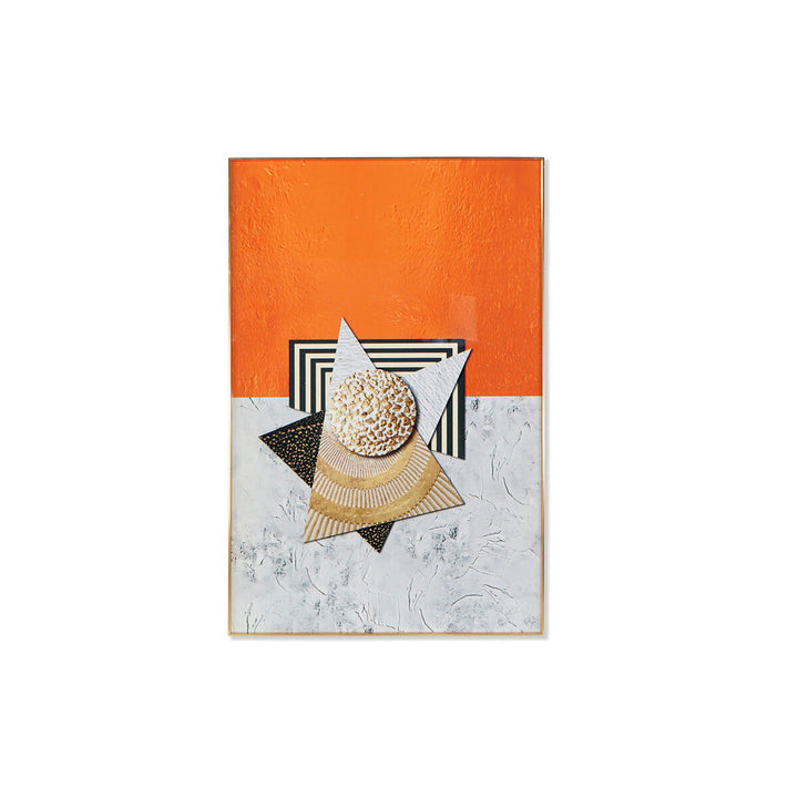 Abstraktes DKD Home Dekor Bild mit geometrischen Formen und Texturen - homely Family Shop