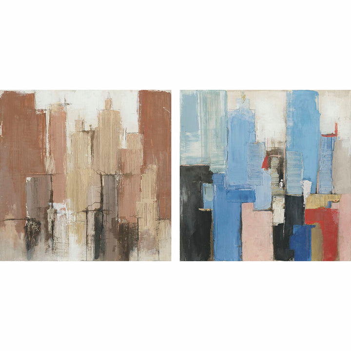 DKD Home Decor abstrakte moderne Kunst mit Stadtbildern - homely Family Shop